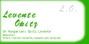 levente opitz business card
